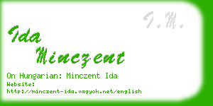 ida minczent business card